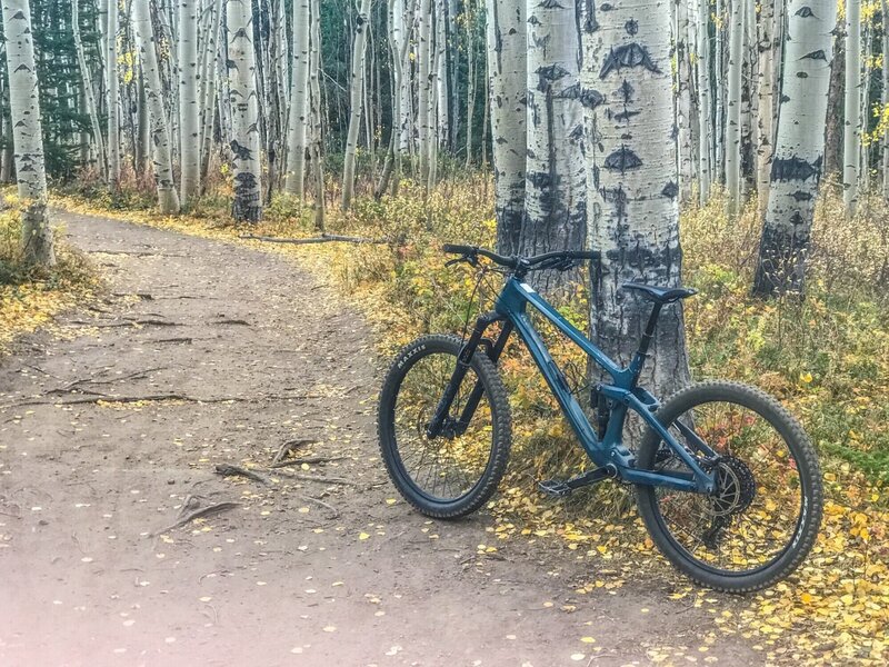 The beginning of Peaks Trail from Frisco shown here in Fall