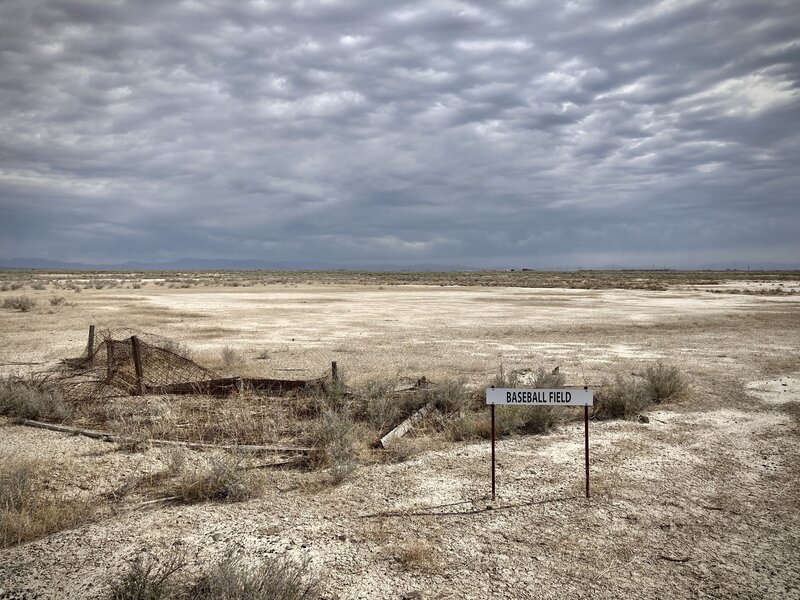 Topaz baseball field. "American Pastime" is a 2007 movie that tells a story about Topaz baseball.