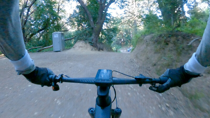 Porta potty by the entrance