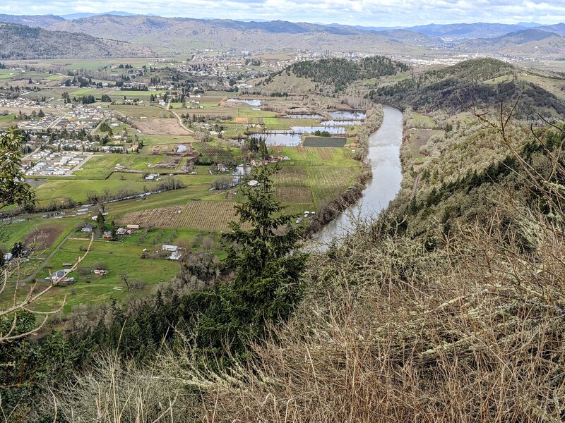 Looking up Roseburg's skirts.