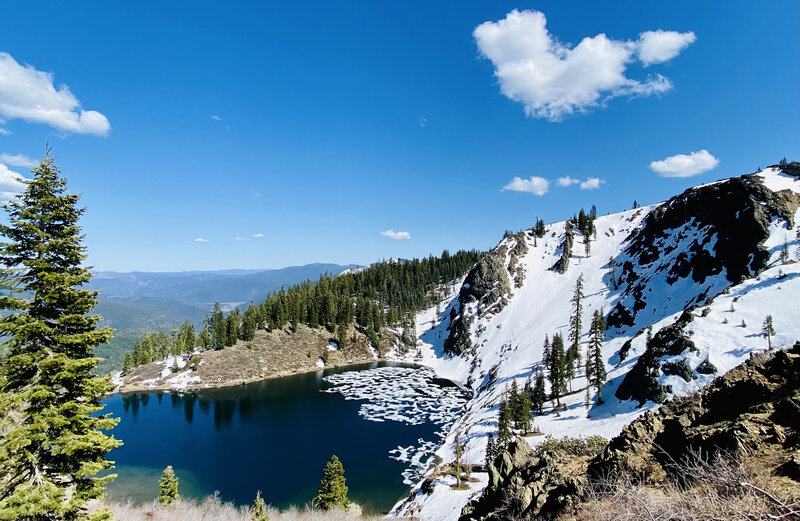 Crystal Lake and the peak