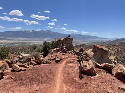 Descending with a view of Richfield below