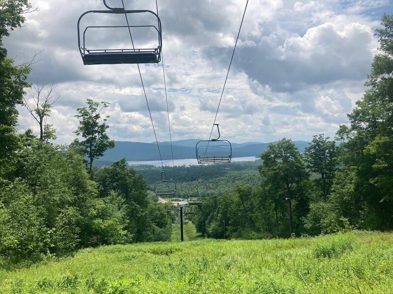 Trail crossing under the lift line