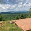 Beautiful views off the backside of the mountain! Deck used for weddings in the summer.