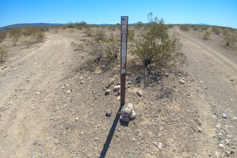 Looking SE from the intersection of Noah's Cutoff (8106F) and Desert Railroader (8106).