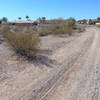 Looking back at Ajo from Roadrunner, a quick way to get to the trail system on BLM north of town.