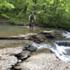 One of many creek crossings on the route. This one over a beautiful waterfall