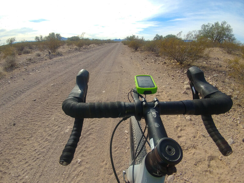 Looking W towards Ajo down the Pipeline Road (BLM 8100).