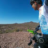 View of the Sonoran Desert around the Sonoran View Spur, from the top of the climb. Fat tires help!