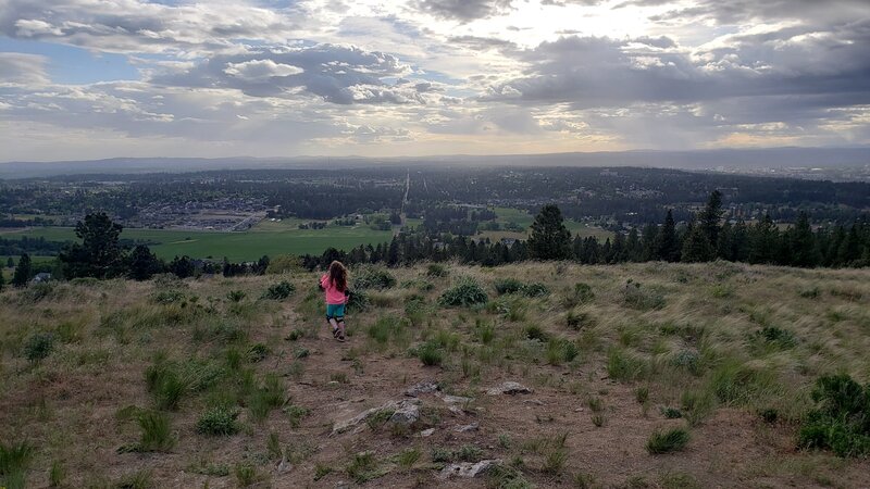 The view to the west at the highest elevation of the Glenrose trail, just at the top of the fire road climb.