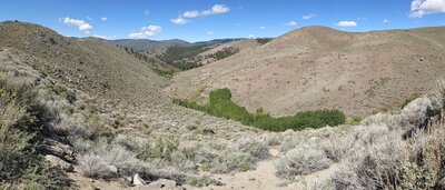 View of backside at the top, shows another trail, unknown to me, not sure where it comes out. Anyone? Should exit more west.