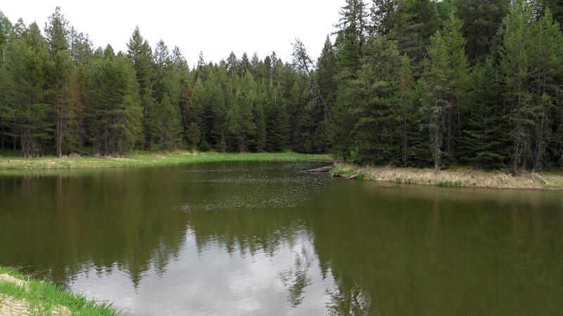 Big Pond separated from the lake by the old rail bed