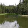 Big Pond separated from the lake by the old rail bed