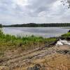 Pakim Pond spilling out onto the fire road