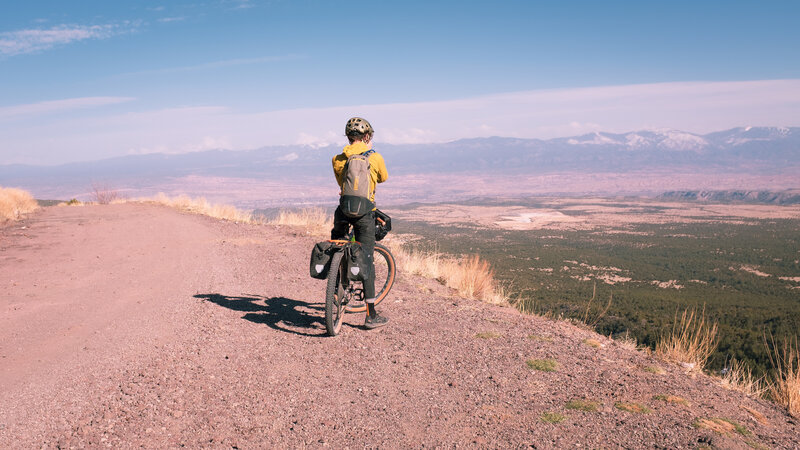 Looking down upon Espanola after the first big climb