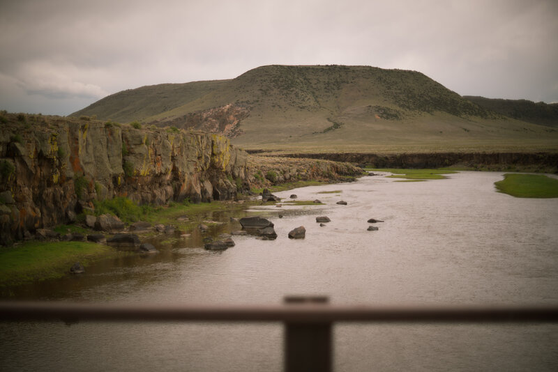 The view from the Lobato Bridge.