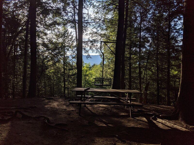 Green chair overlook, great for picnics.