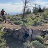 Upper trail 10 with beautiful rock work completed by the Wyoming Conservation Corps!