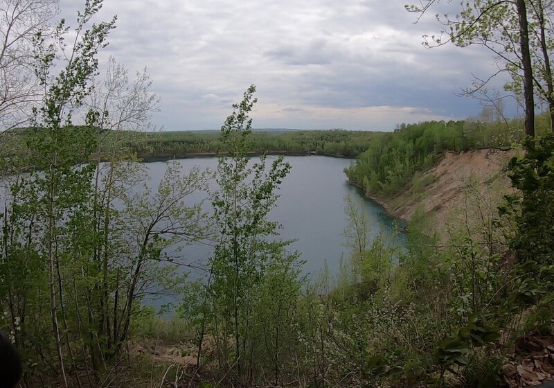 Nice overlook above north end of Tioga Mine Pit Lake.