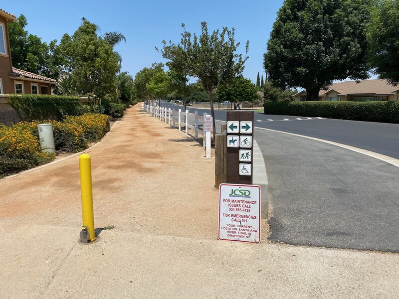 Trail ends near Archibald Avenue.