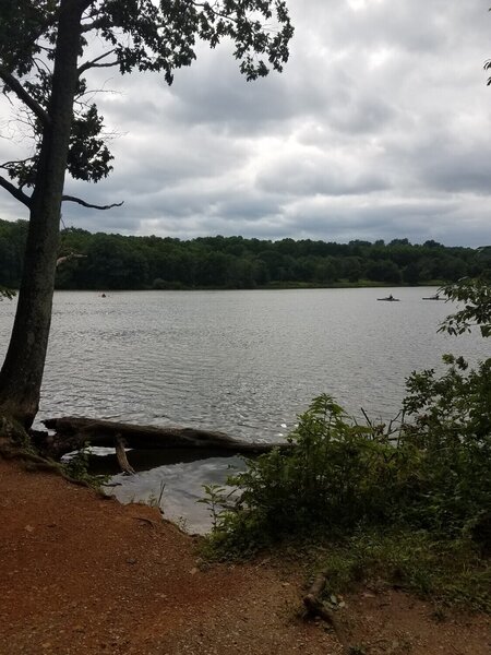 View of the lake from the one end of the trial along Hess Farm Rd.