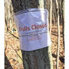 Trail Closure sign during hunting season. You may not see this posted year round, so know before you climb!