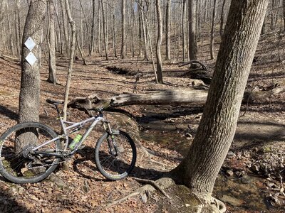 Right turn across a creek.