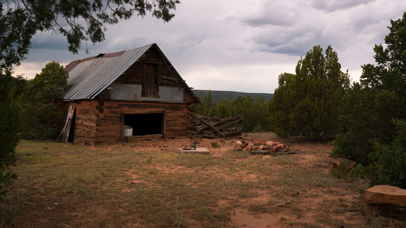The abandoned homestead on the way to the Sabinoso Wilderness.