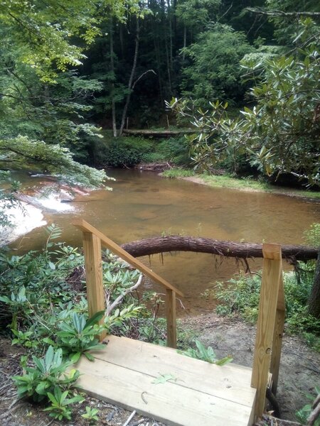 A view of the pool at the end of the Overmountain Historic Victory Trail.