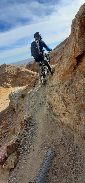 Brutal, gravely disappearing singletrack is the hallmark of this trail.