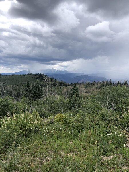 A distant rain from the top of FS 071.