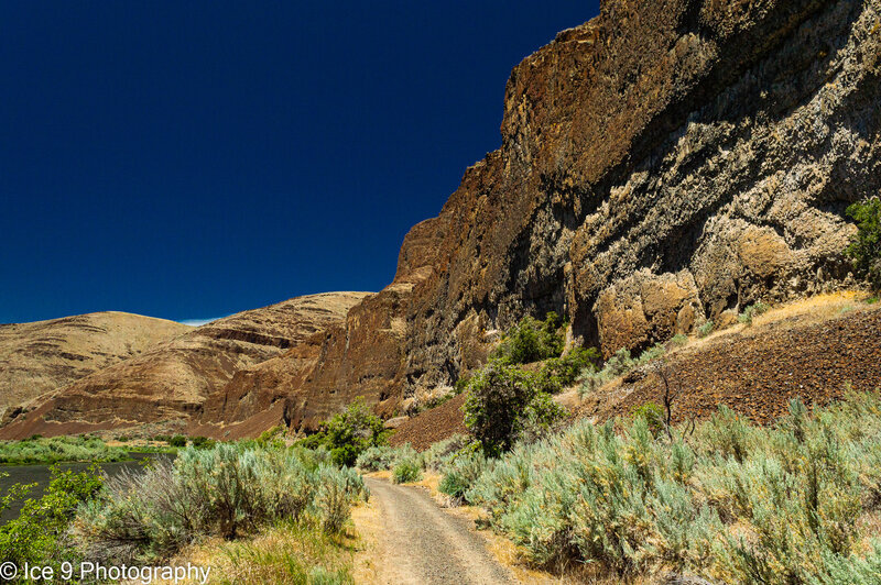 Looking back at the first mile of the Pinnacles Trail.