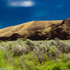 Looking NE from The Pinnacles Trail at the cliffs above the opposite shore of the John Day River.