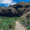 The Pinnacles trail, looking back across the River to the Lost Corral/Esau Canyon area.