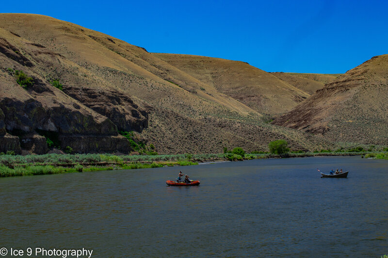 The John Day River, which the tail runs along, is one of the premier overnight rafting destinations in OR. You frequently will see them floating by!