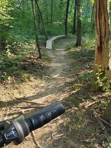 Comlara Trail #3. Fun dirt singletrack with some wood obstacles.