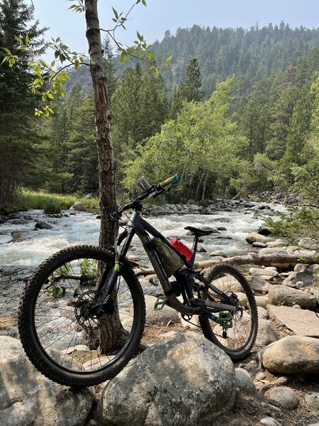 The end of the trail offers a nice backdrop for those inevitable bike pics!