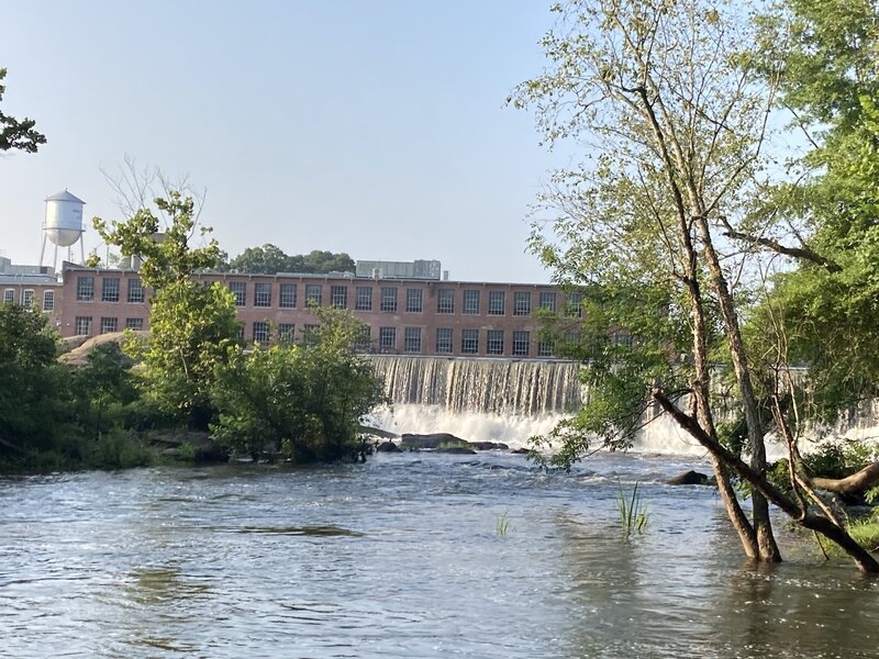 Rocky Mount Mills - Brewery and Food Options -- and nice view of the falls from the Tar River Greenway