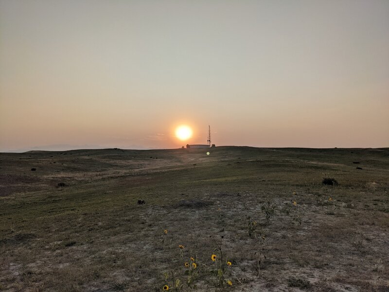 View of the cell tower before the last climb (if heading towards Gunbarrel).