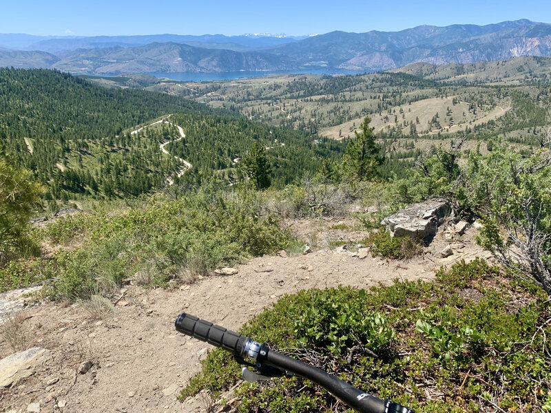 View from side trail up to hilltop.