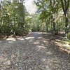 Entering gravel/fire road from camping area