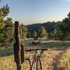 At jct with the 4 mile loop. Near rock bench.