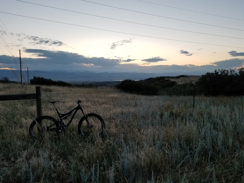 Sunset over Chatfield just east of lookout on Douglas County East West Trail