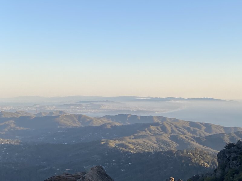 View from Mt.Tam East Peak, Facing north towards SF