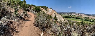 Down the switchbacks on Adam's Way