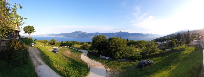 San Zeno di Montagna (580m): panorama-view down to Lago die Garda