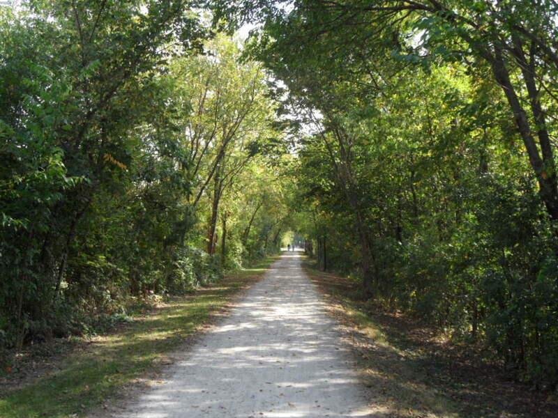 View of trail thru Villa Park, IL