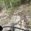 Biting into some rocky terrain. This portion of the trail features some great rock bed segments which demand your focus. It's certainly not the most rugged terrain, but not the right trail if you're looking for a relaxed ride.