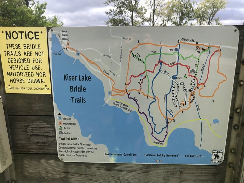 Map of Kiser Lake Bridal/MTB Trails