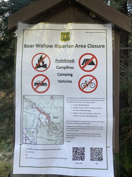 Trail closure information